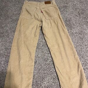 Tan Corduroy Ribcage straight leg Levi Pants